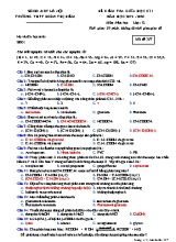 Đề kiểm tra giữa học kỳ I môn Hóa học Lớp 12 - Mã đề 357 - Năm học 2019-2020 - Trường THPT Đoàn Thị Điểm (Kèm đáp án)